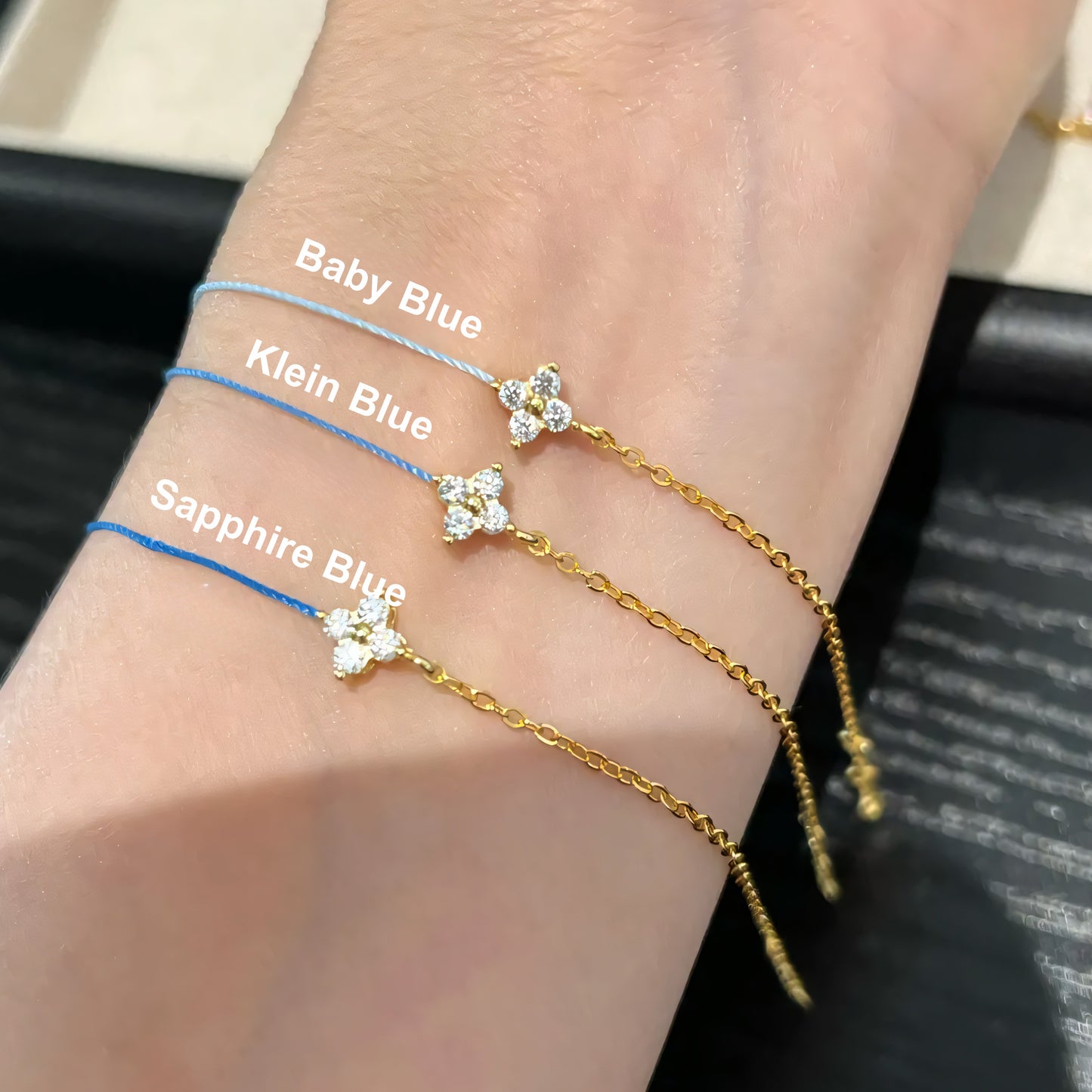0.30CT Clover Moissanite Woven Bracelet S925 All Color
