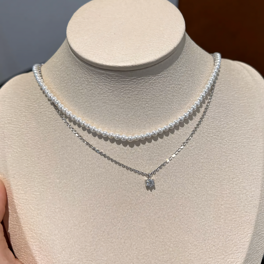 0.20CT/0.50CT/1CT Classic Moissanite Solitaire Necklace S925