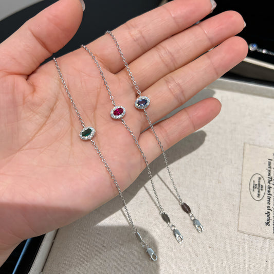 LunaGem Lab-Grown Gemstone Moissanite Bracelet